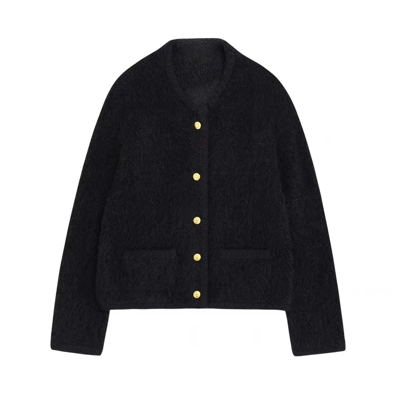 Jaket Sweater Berjalur Serbaguna Pereka Wanita