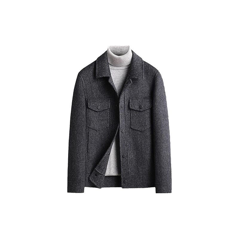 Jaket Zip Penuh Bulu Merino