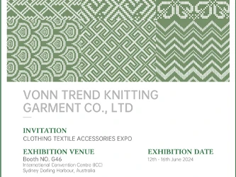 Vonn Trend Knitting Garment Untuk Mempamerkan Koleksi Terkini Di Ekspo Akseso...