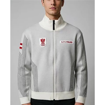 Jaket Rajutan Bergaris Bulu Luaran Lelaki