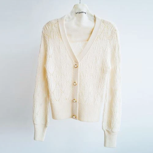 Cardigan Knit Kapas Putih